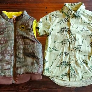 Boys Dinosaur Top Set